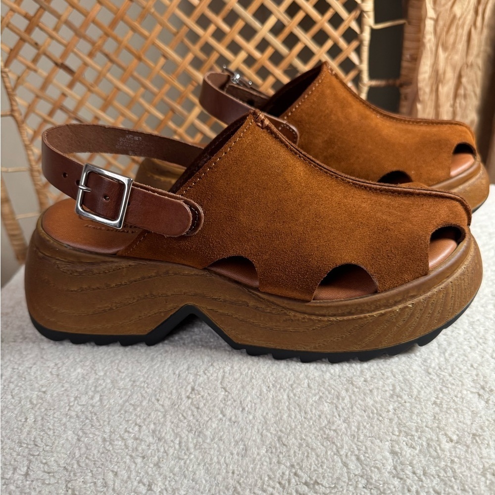 Carlo Pera  Brown Suede Platform Sandals